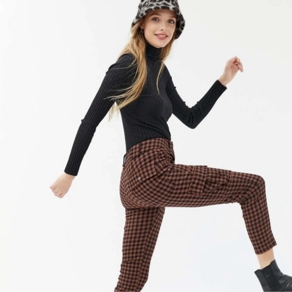 Urban Outfitters Checkered Tapered Pants SIZE US  2 - Picture 5 of 6